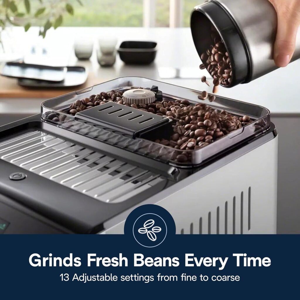 De’Longhi Eletta Explore espresso machine with built-in grinder and milk frother
