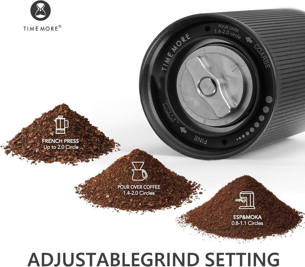 TIMEMORE Chestnut C3 ESP Pro Manual Coffee Grinder, Stainless Steel S2C Conical Burr Hand Coffee Grinder with Foldable